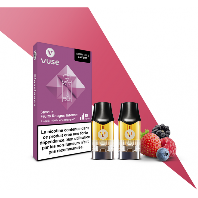 Capsule Epod Saveur Fruits Rouges Intense Vuse